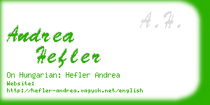 andrea hefler business card
